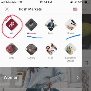 Put to see all. Have Home and Women in my closet.